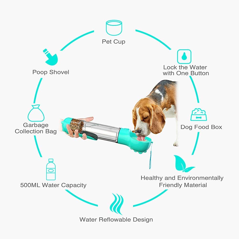 Qpets 300ML Dog Water Bottles Portable Leak Proof Dog Water Dispenser with Drinking and Feeding Function Lightweight Pet Water Dispenser for Walking and Travel for Dog, Cat Travel Water Bottle Qpets 300ML Dog Water Bottles Portable Leak Proof Dog Water Dispenser with Drinking and Feeding Function Lightweight Pet Water Dispenser for Walking and Travel for Dog, Cat Travel Water Bottle